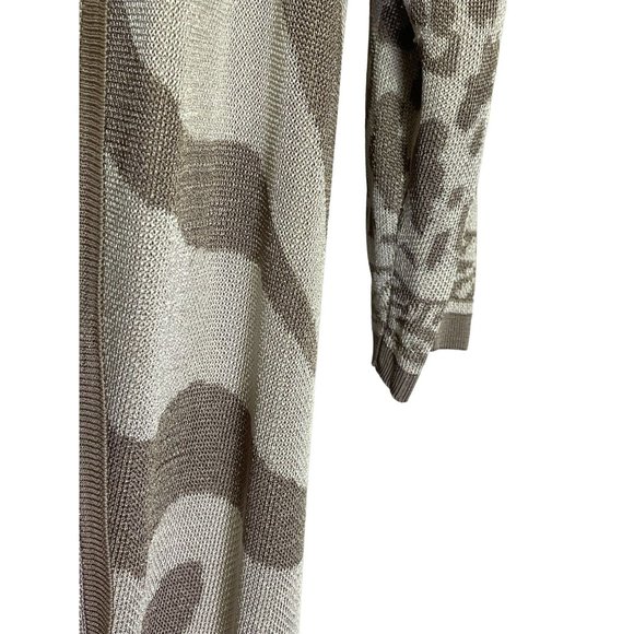 NWT Chico's Cardigan Boho Light Grey and Brown Size 3 Women's Sweater - Picture 4 of 8